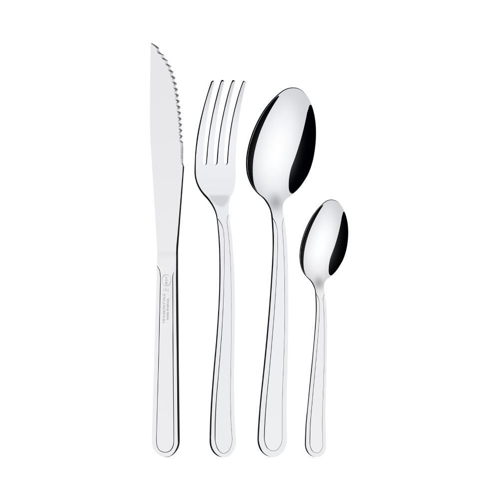 Faqueiro Aço Inox Búzios Tramontina 24 Peças - Inox