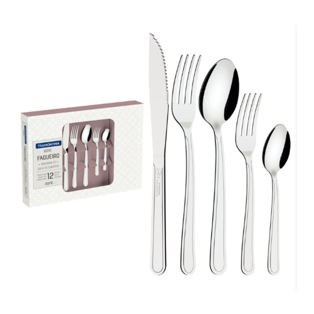 Faqueiro De Inox Tramontina Buzios - 60 Peças