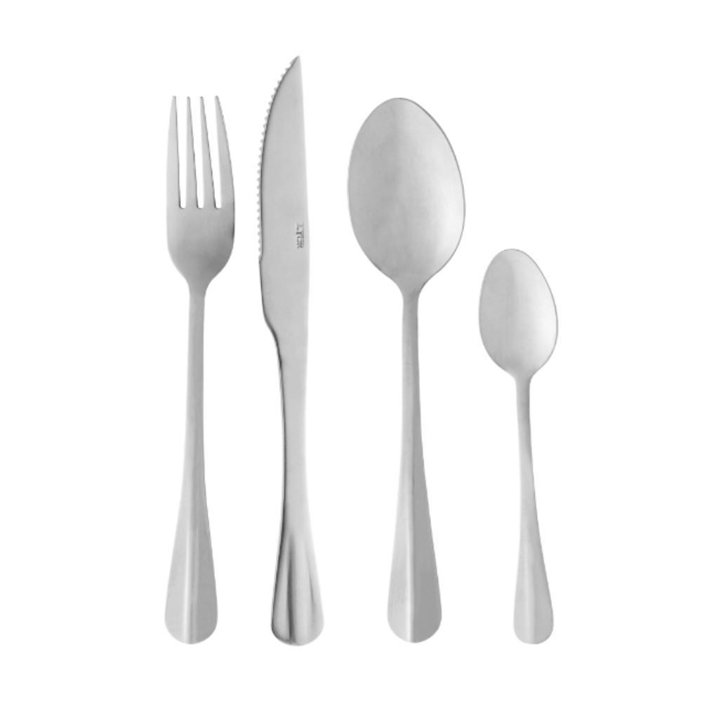 Faqueiro Inox Positano Lyor 24 Peças - Inox