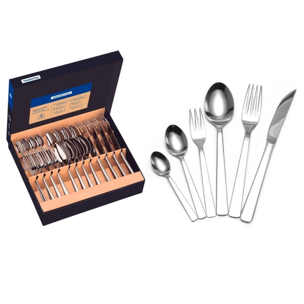 Faqueiro Oslo Inox Tramontina 24 Peças - Inox