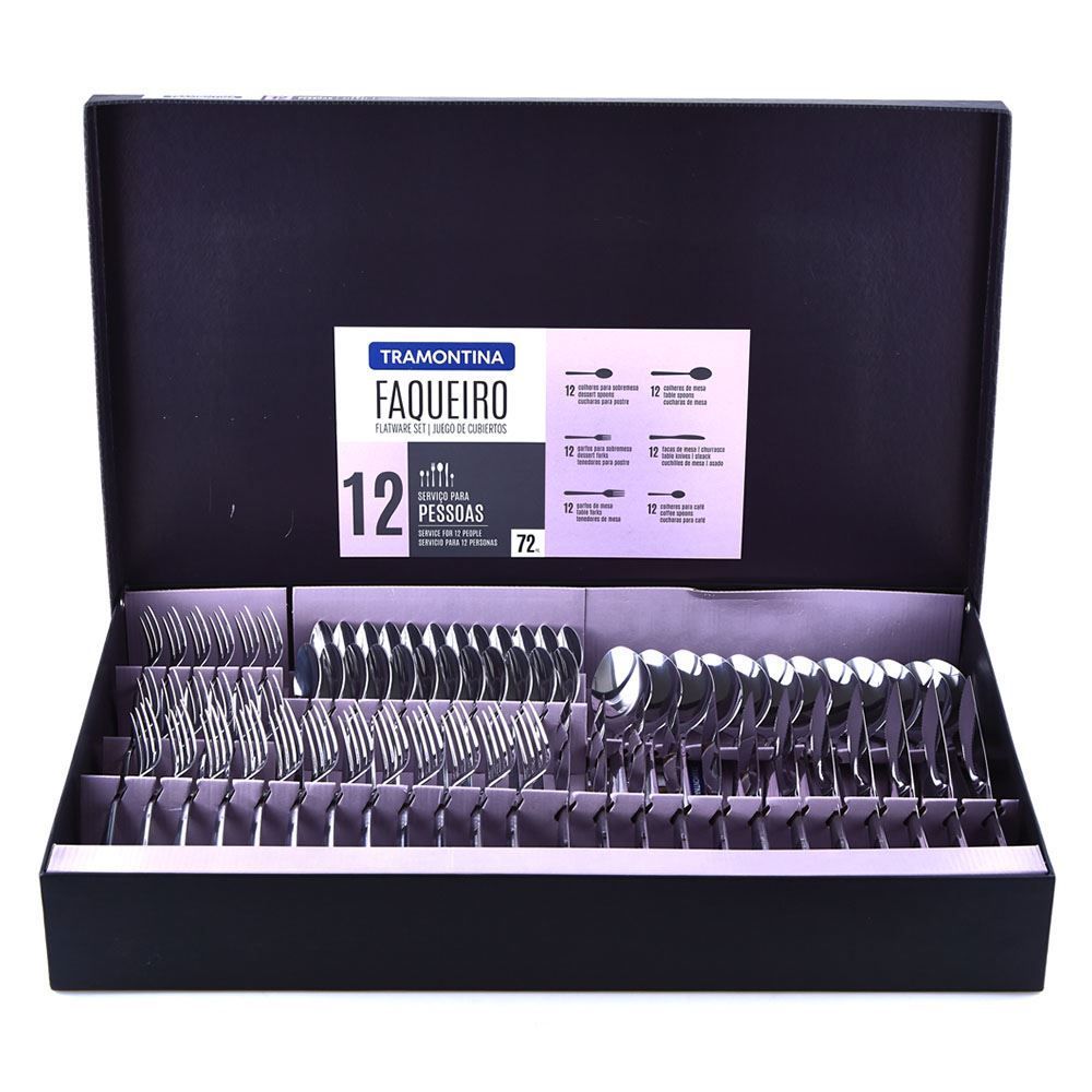 Faqueiro Tramontina Pacific 72 Peças - Inox