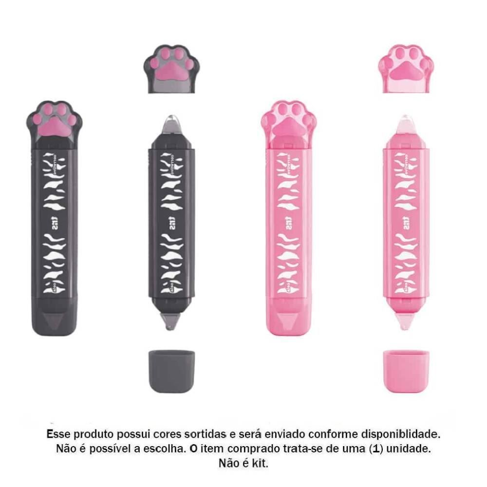 Fita Corretiva 4M E Cola Em Fita 3M Holic Pets Tris - Sortido