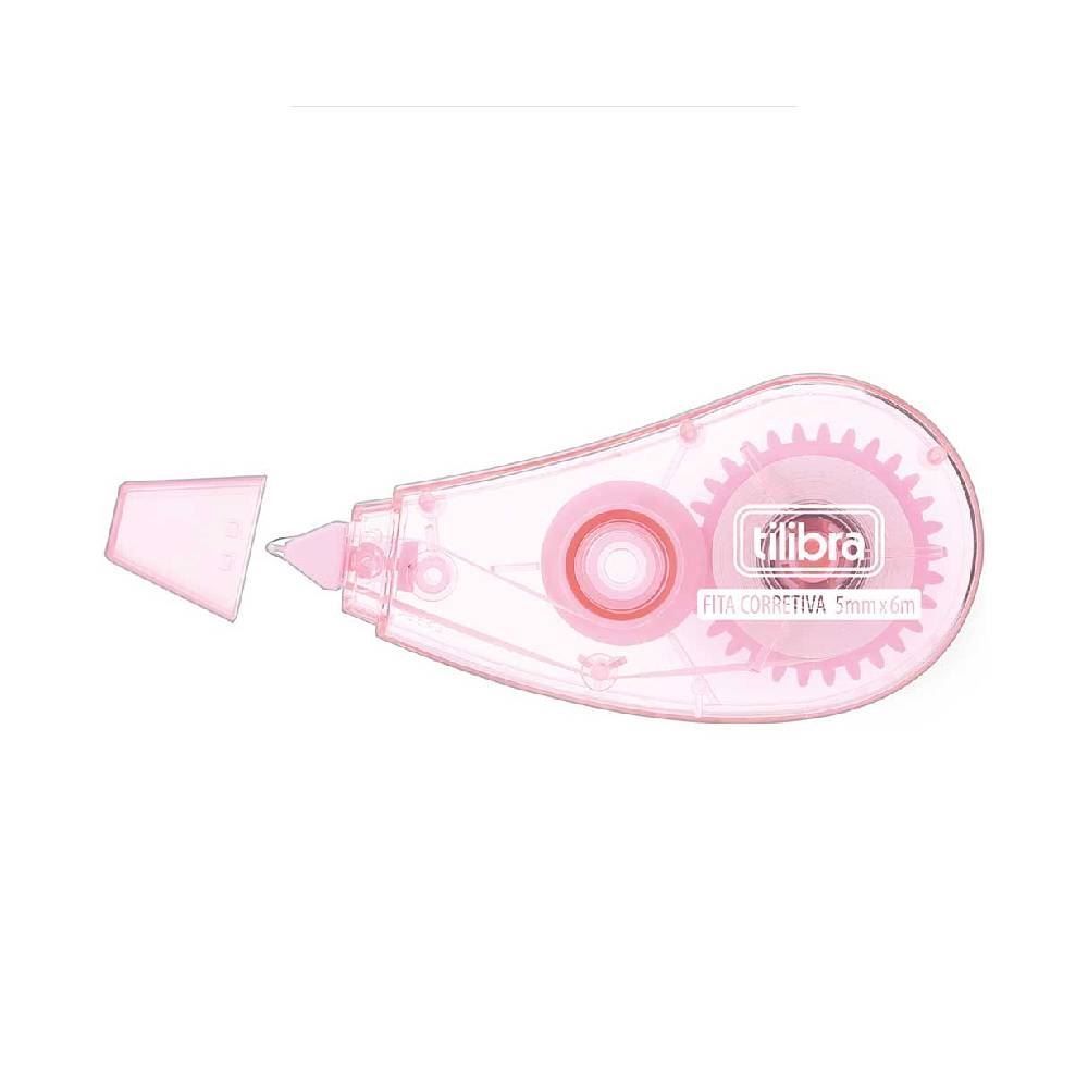 Fita Corretiva Com Tampa 6M Rosa Tilibra - 891878