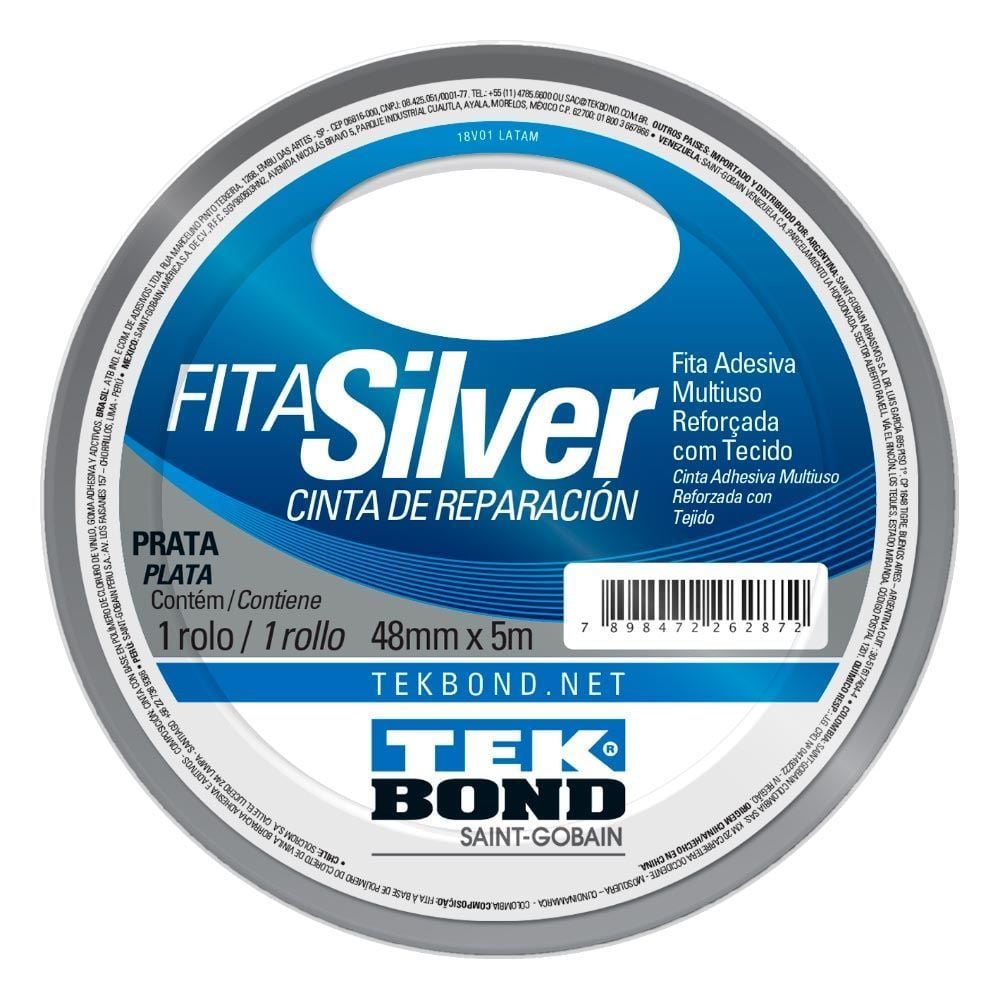 Fita Silver 48Mmx5m Tekbond - Prata