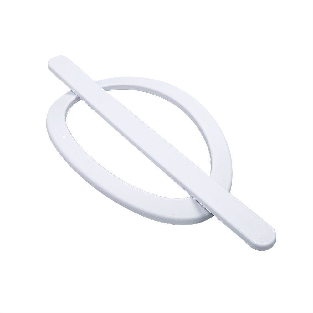 Fivela Oval Fosco  - Branco Fosco 