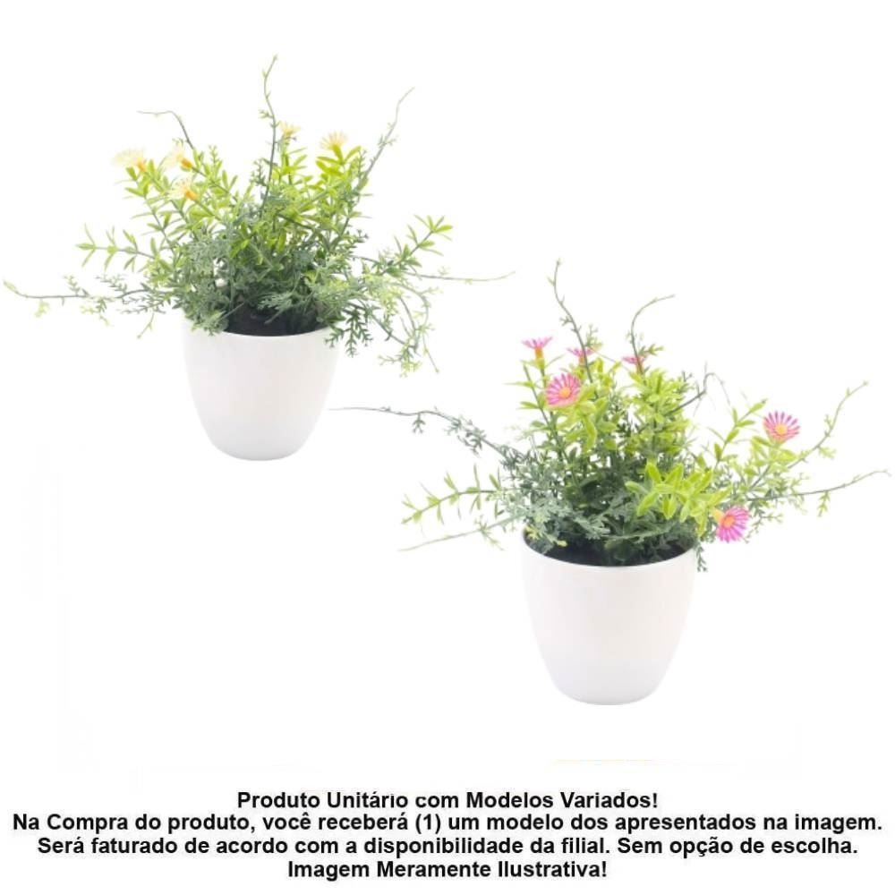 Flor Artificial Com Vaso Havan Casa 17Cm - Sortido