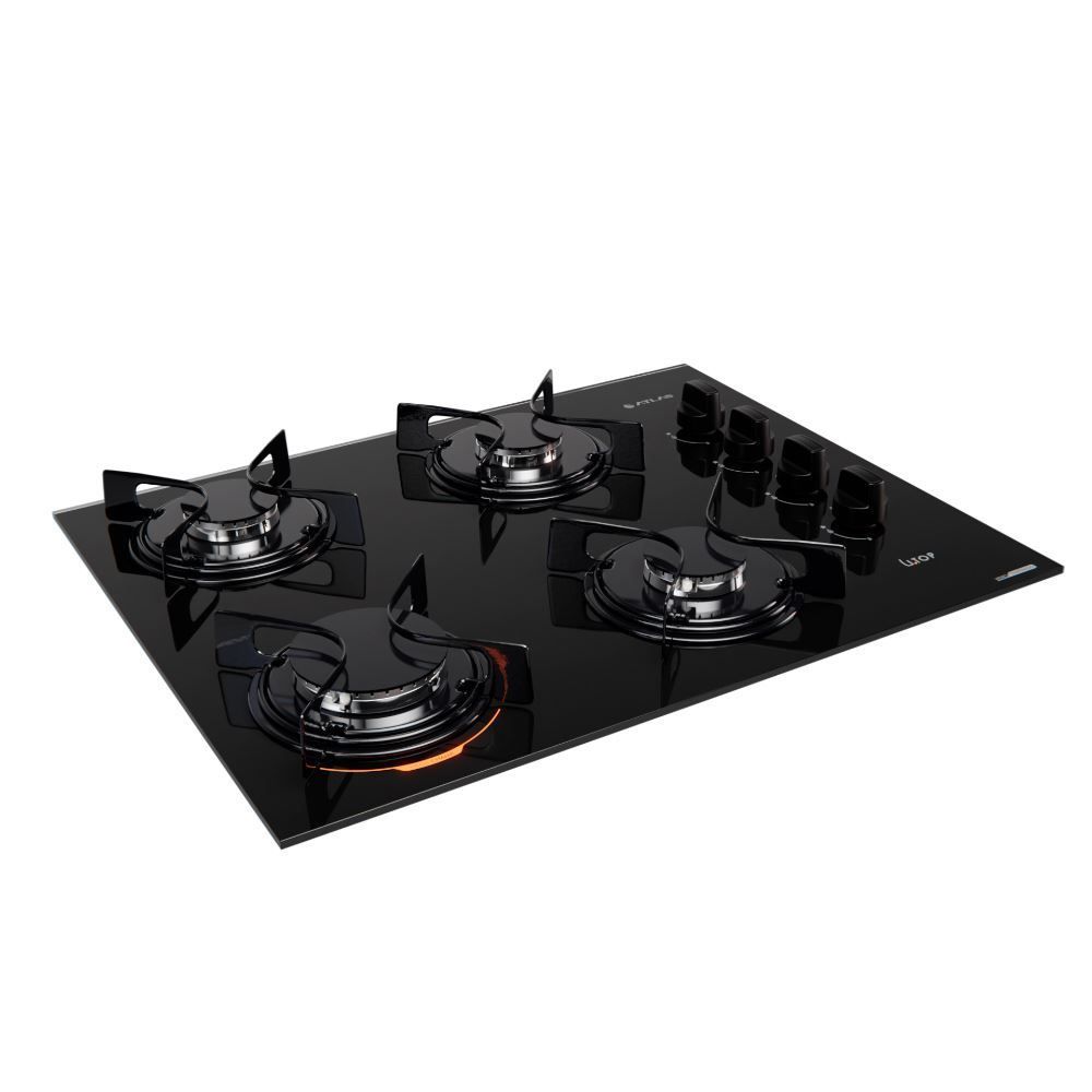 Fogão Cooktop Atlas 4 Bocas U Top Mega Chama - Bivolt