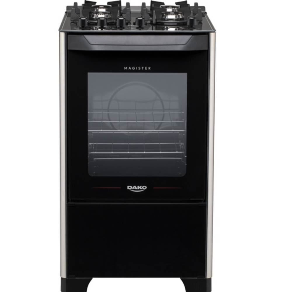 Fogão De Piso 4 Bocas Dako Magister Mesa De Vidro - Bivolt