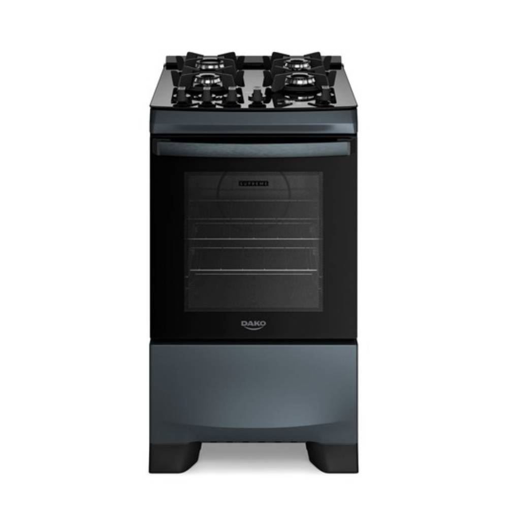 Fogão De Piso 4 Bocas Titanium Supreme Timer Glass Dako - Bivolt