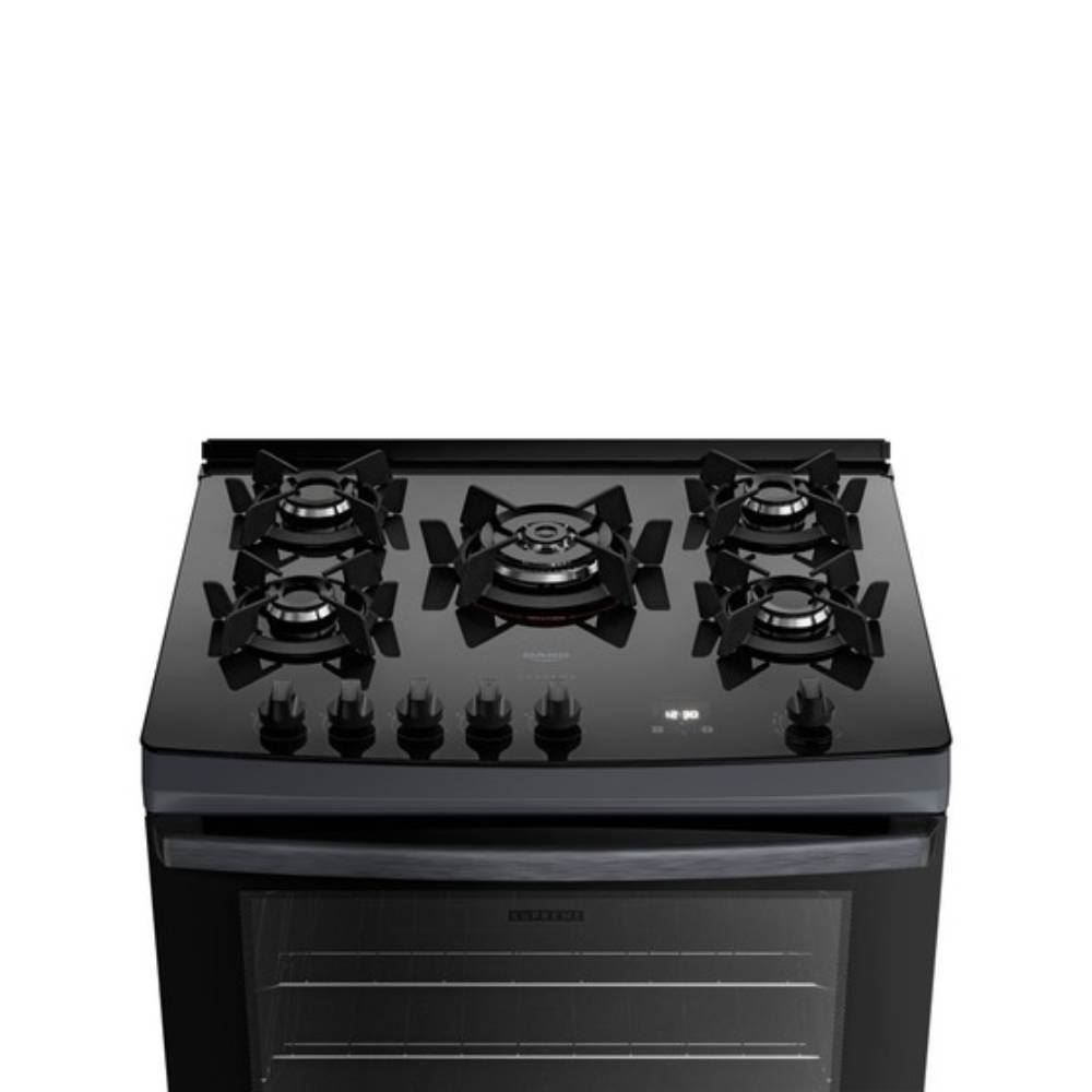 Fogão De Piso 5 Bocas Titanium Supreme Timer Glass Dako - Bivolt