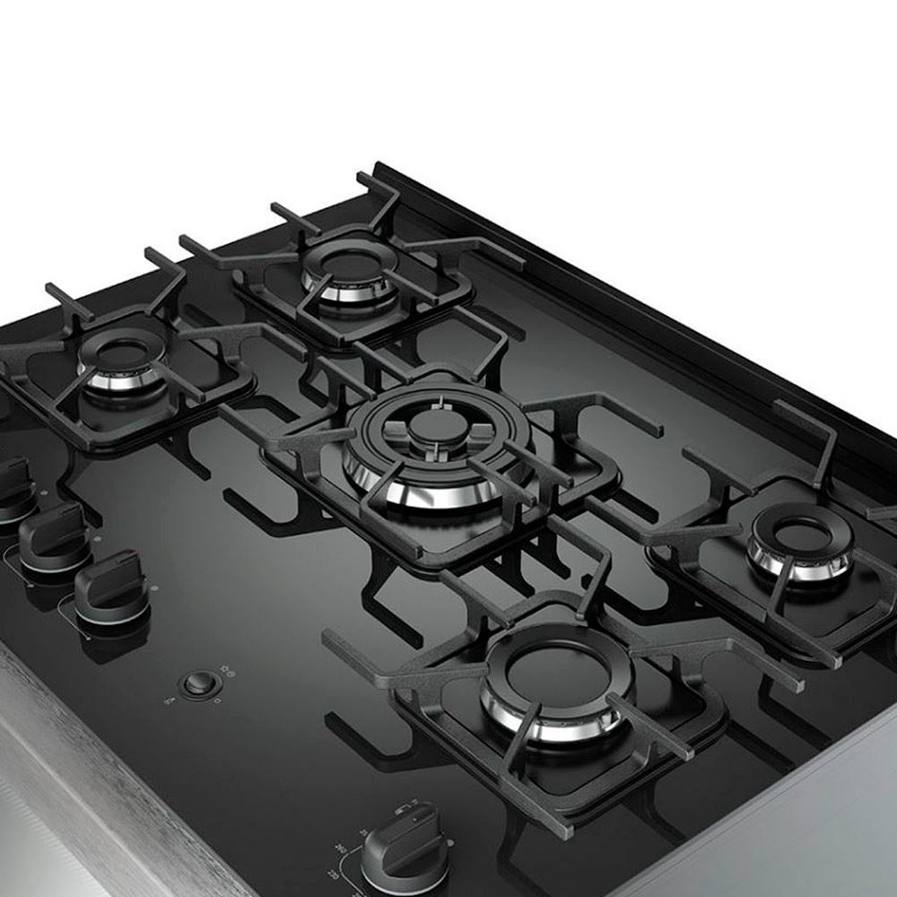 Fogão De Piso Mueller 5 Bocas Decorato Vetro G3 Inox - DIVERSOS