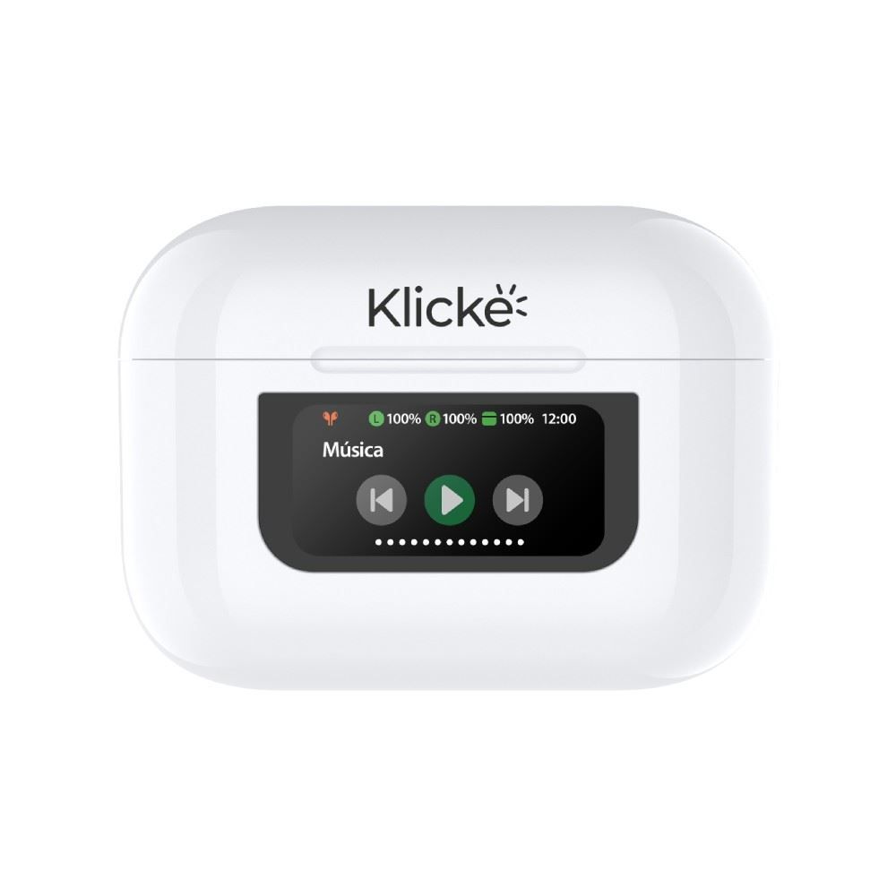 Fone de Ouvido Bluetooth com Redução de Ruído Klicke Ks400 - Branco