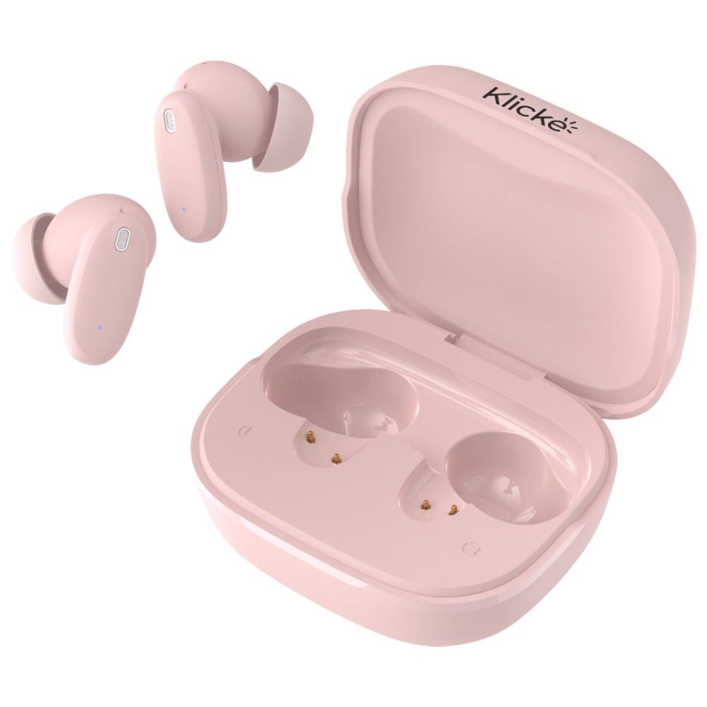 Fone de Ouvido Sem Fio com Cancelamento de Ruído Klicke Ks800 Pro - Rosa