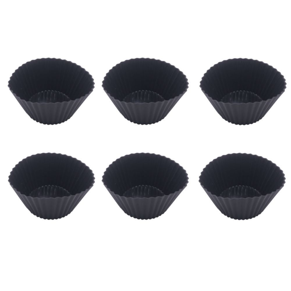 Forma De Cupcake Havan Casa Basic 6 Peças - Preta