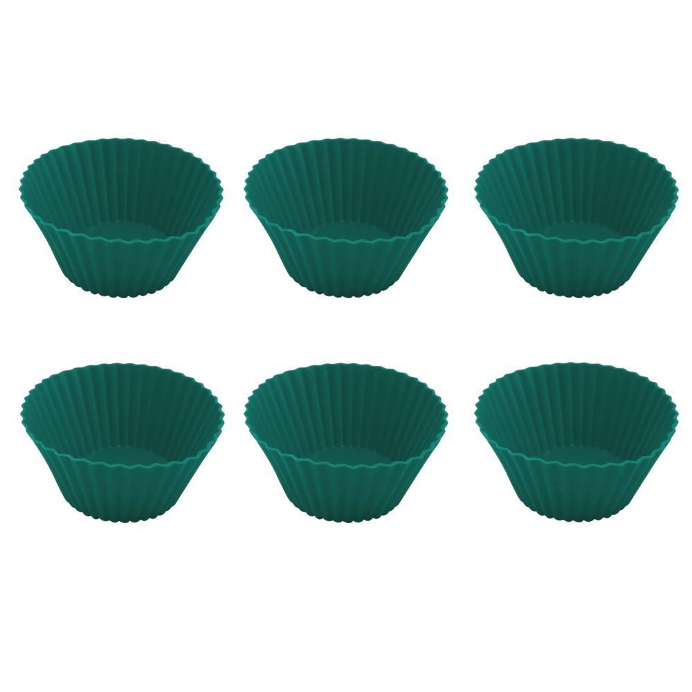 Forma De Cupcake Havan Casa Basic 6 Peças - Verde Floresta