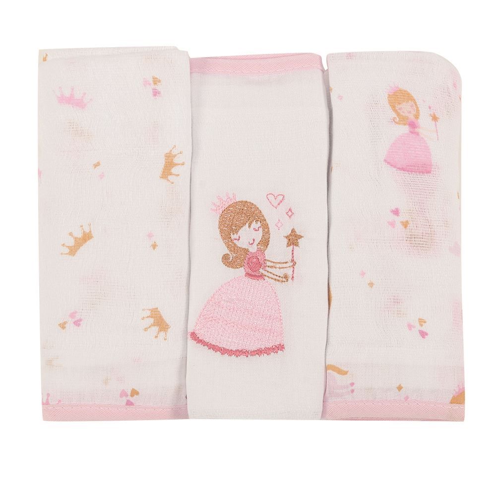 Fralda Estampada Com 3 Peças Havan Baby - Princesa
