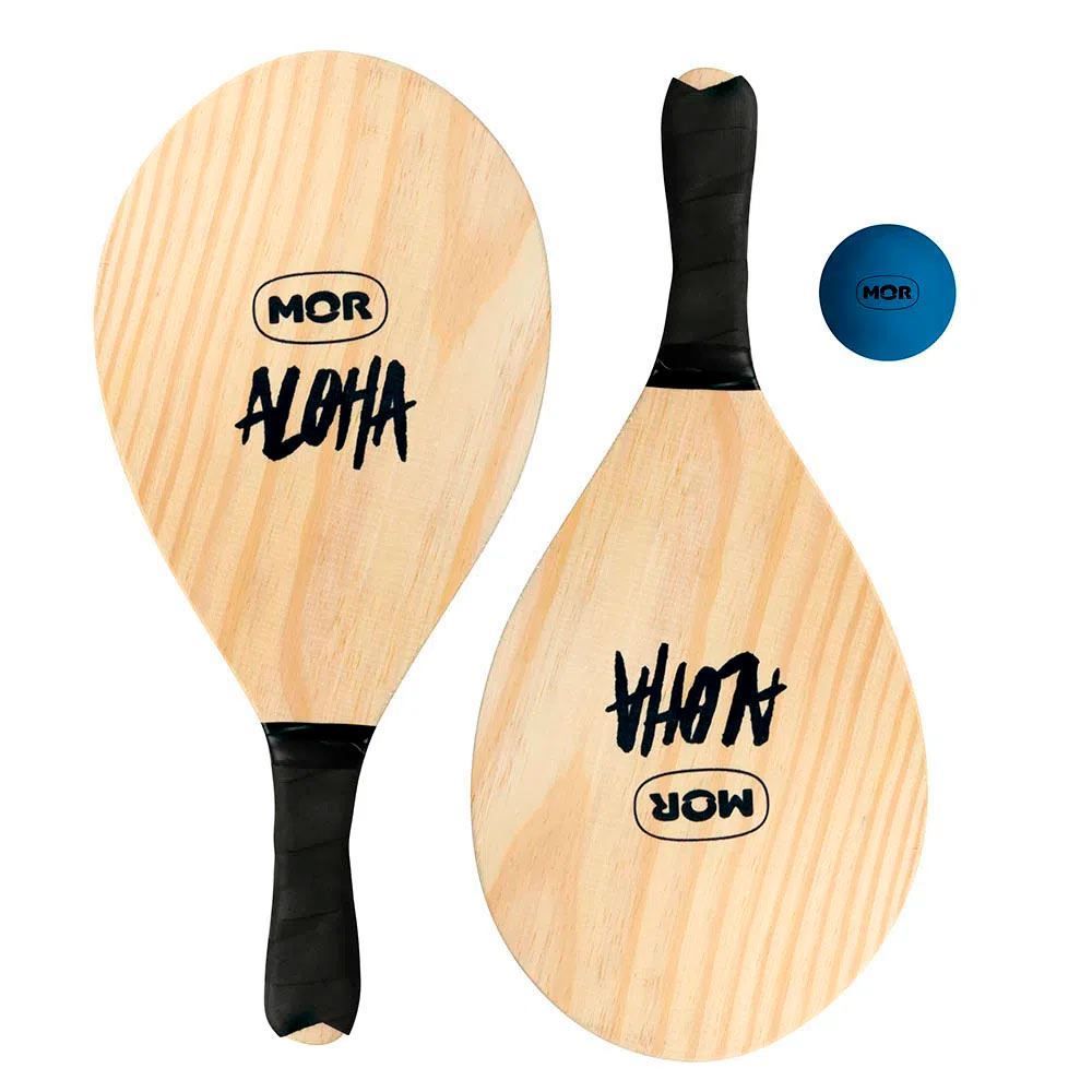 Frescobol De Madeira Aloha Mor - 003699