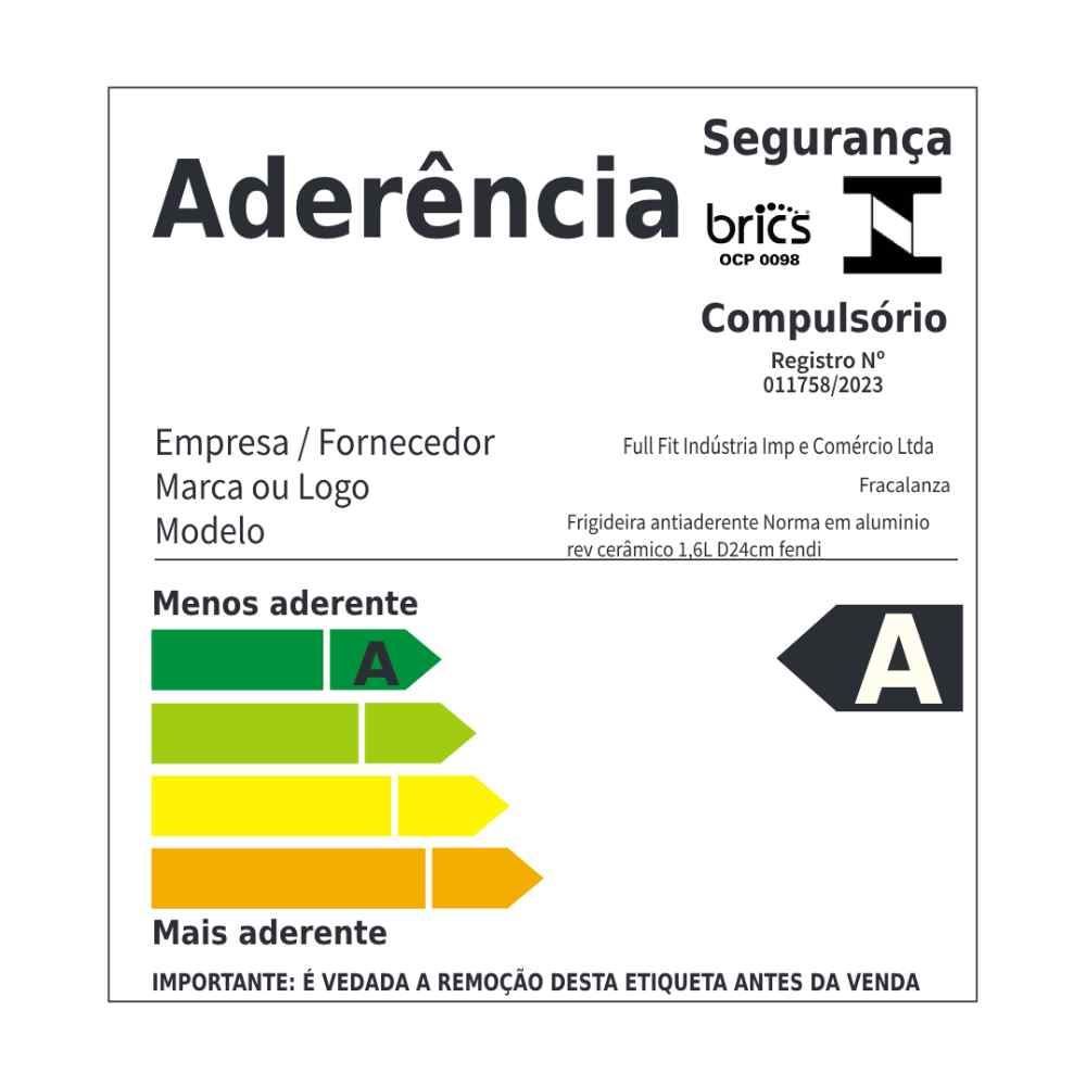 Frigideira Antiaderente Norma Fracalanza 24Cm - Preto