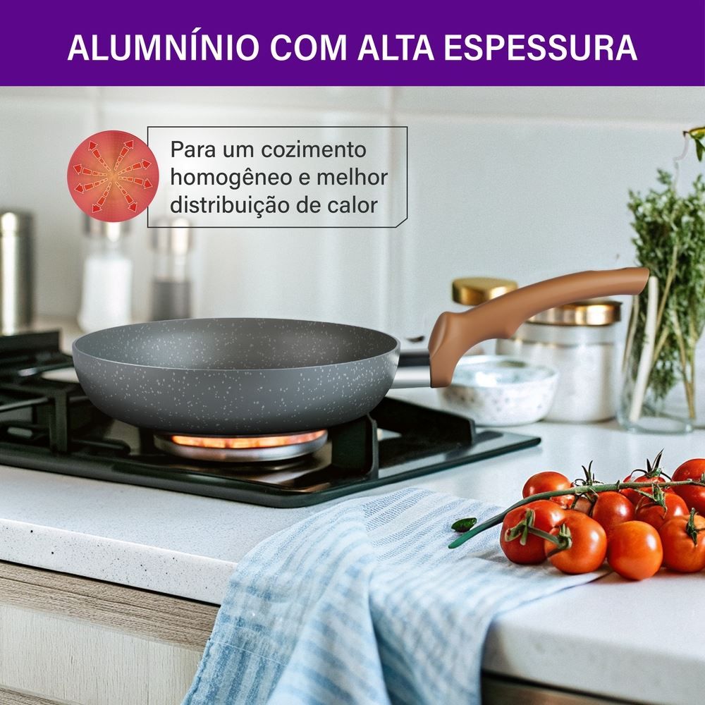 Frigideira Rochedo Natural Stone 20Cm -  20cm