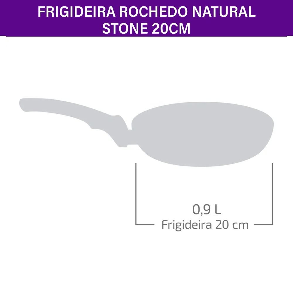 Frigideira Rochedo Natural Stone 20Cm -  20cm