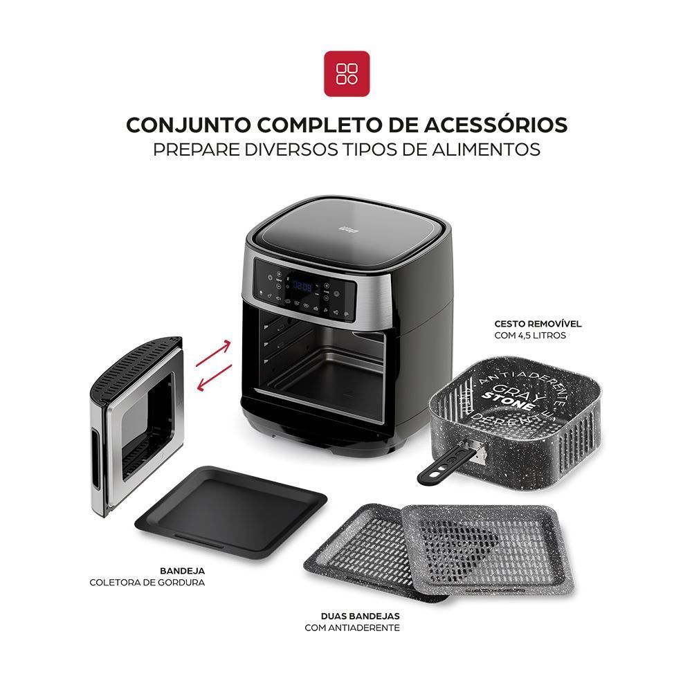 Fritadeira Air Fryer Elétrica Wap 12 Litros Digital Oven