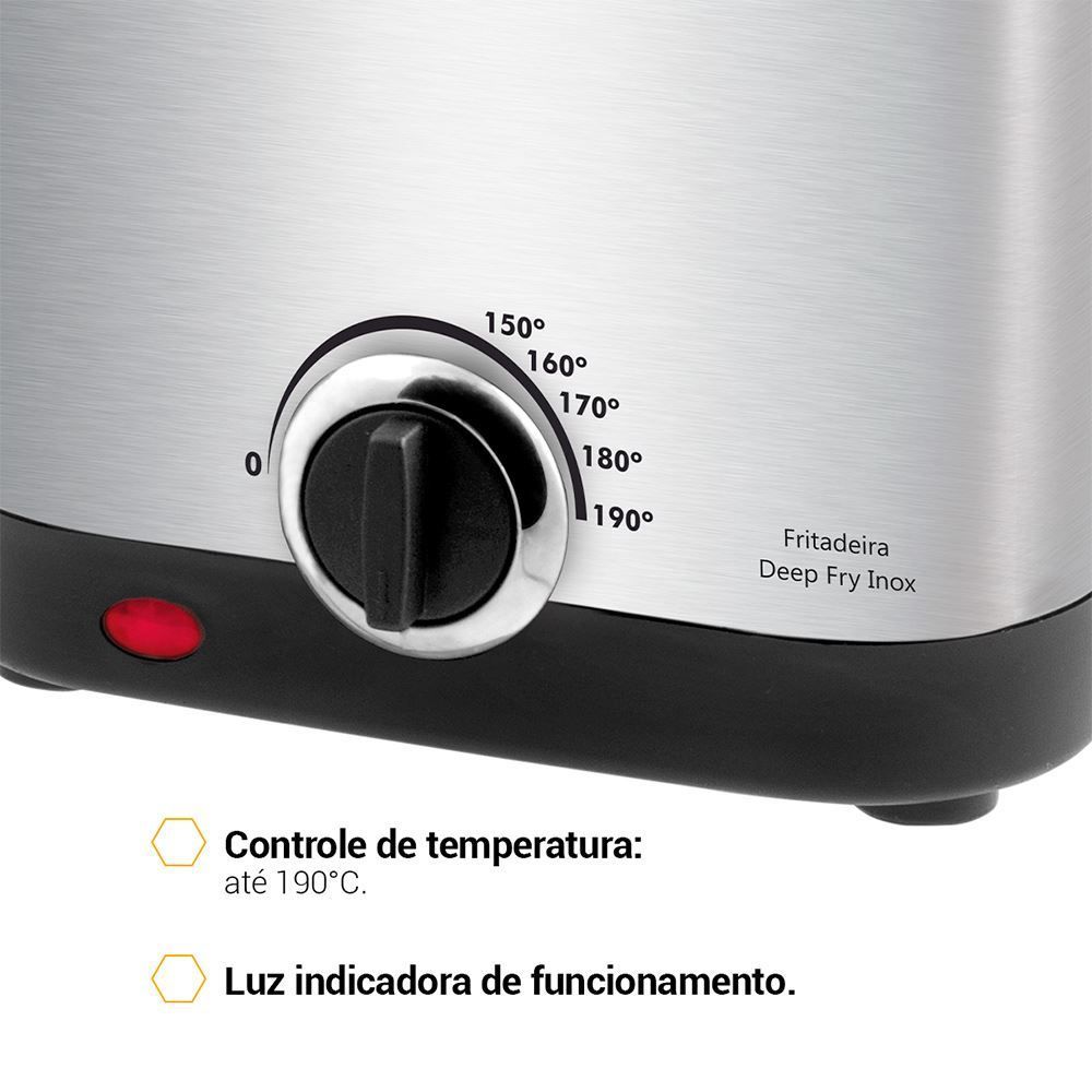 Fritadeira Philco Deep Fry Inox 1,8L 900W