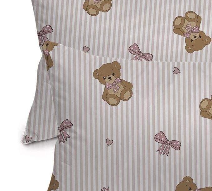 Fronha Avulsa Bebê 30X40cm Malha Yoyo Baby - URSO ROSA