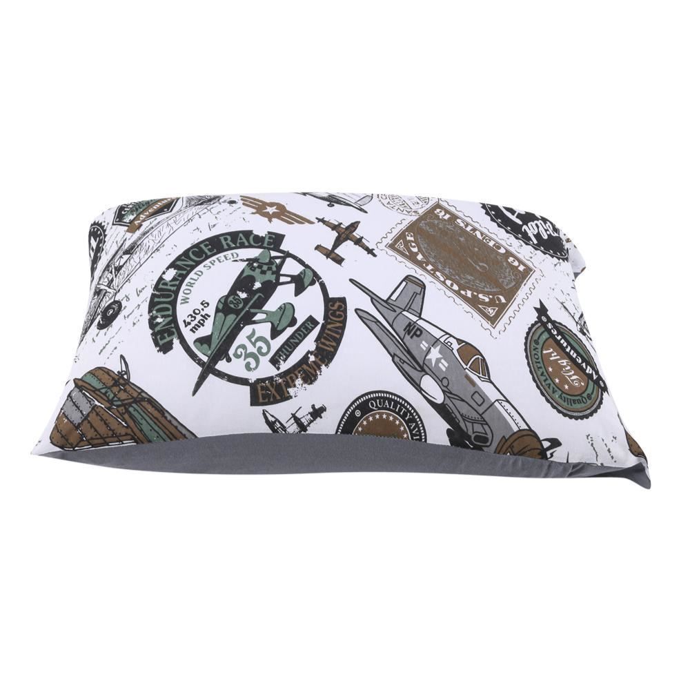 Fronha Avulsa Infantil Malha Estampada Havan Casa  - Plane Cinza