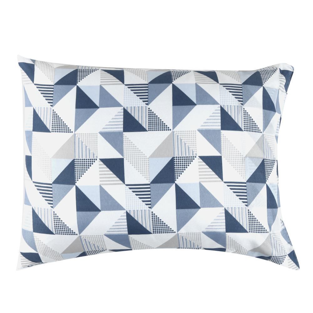 Fronha Avulsa Microfibra Estampada 100% Poliéster Havan Casa - Log Azul