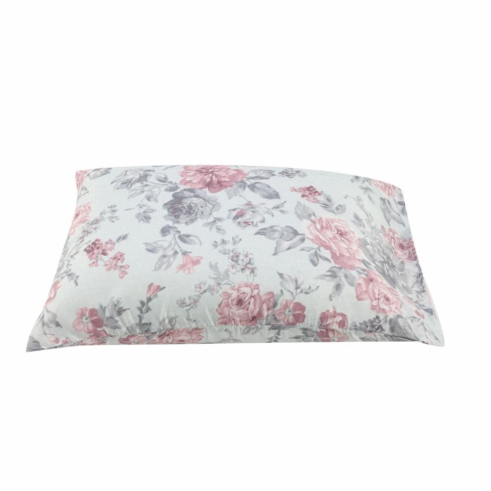 Fronha Avulsa Microfibra Estampada 100% Poliéster Havan Casa - Suela Flowers Verde