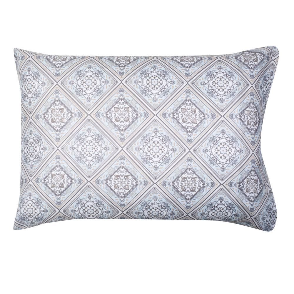 Fronha Avulsa Microfibra Estampada 150 Fios Havan Casa - Casa Blanca Azul