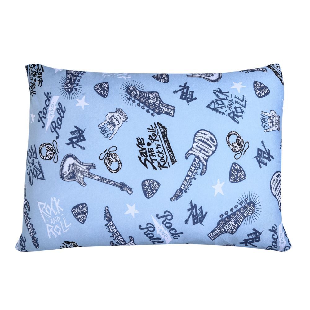 Fronha Avulsa Malha Estampada Havan Casa - Rock/Azul Denim