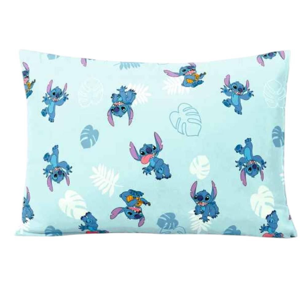Fronha Infantil Estampada 50X70 Cm Disney By Hedrons - Stitch Folhas Rotativo 