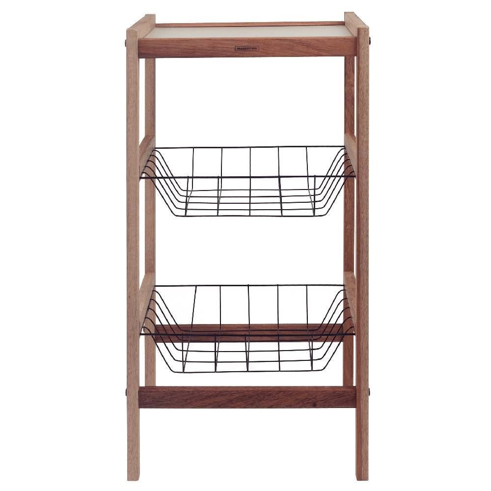 Fruteira Estante Montável 2 Cestos Tramontina  - Madeira  