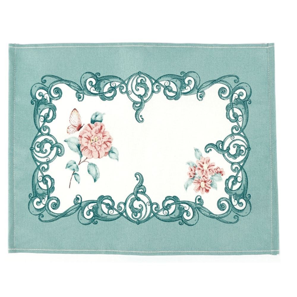 Fundo De Prato 45 X 31 Cm Clean Athenas Döhler - Borboletas