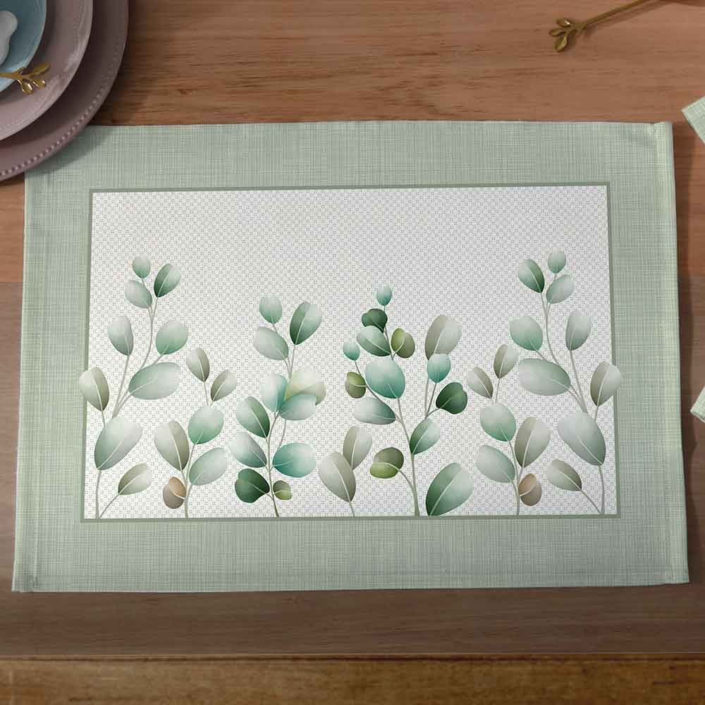 Fundo De Prato 45 X 31 Cm Clean Renova Döhler - Folhas Verdes