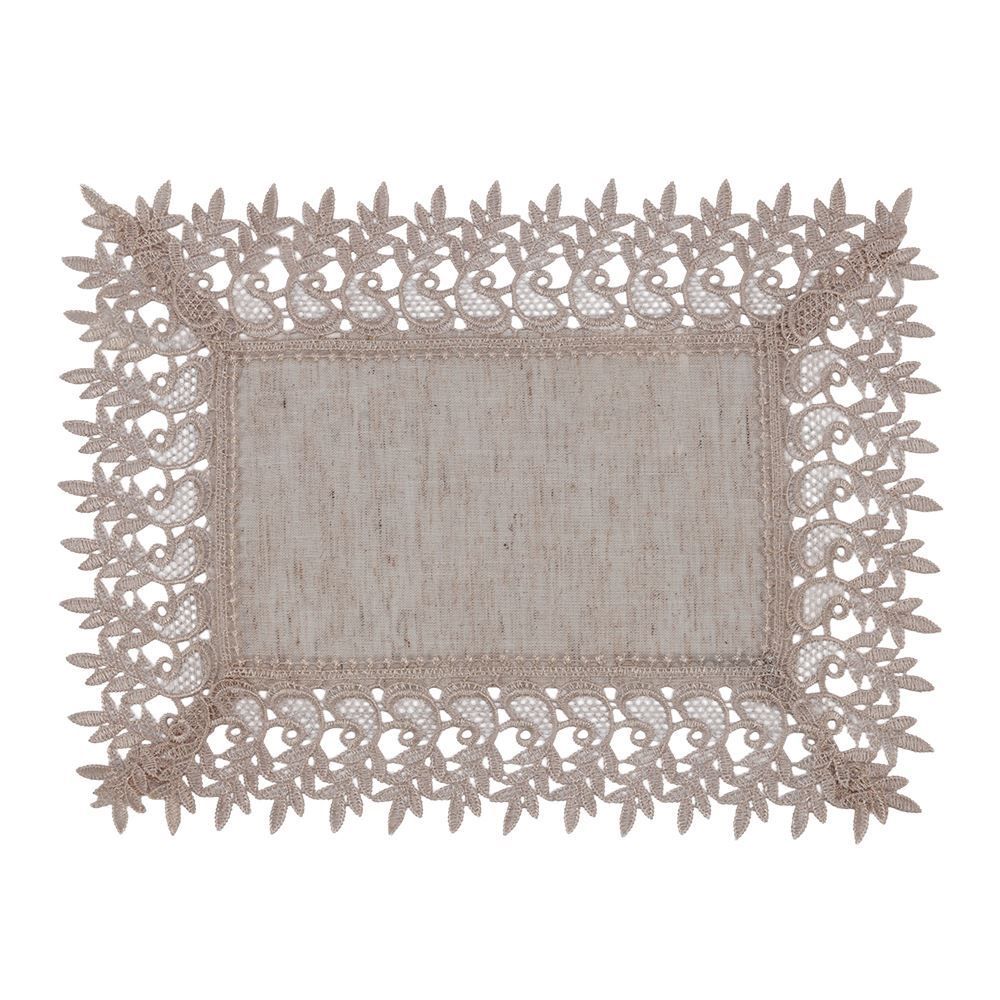 Fundo de Prato Guipir Renda Havan Casa - Veneza Naturale