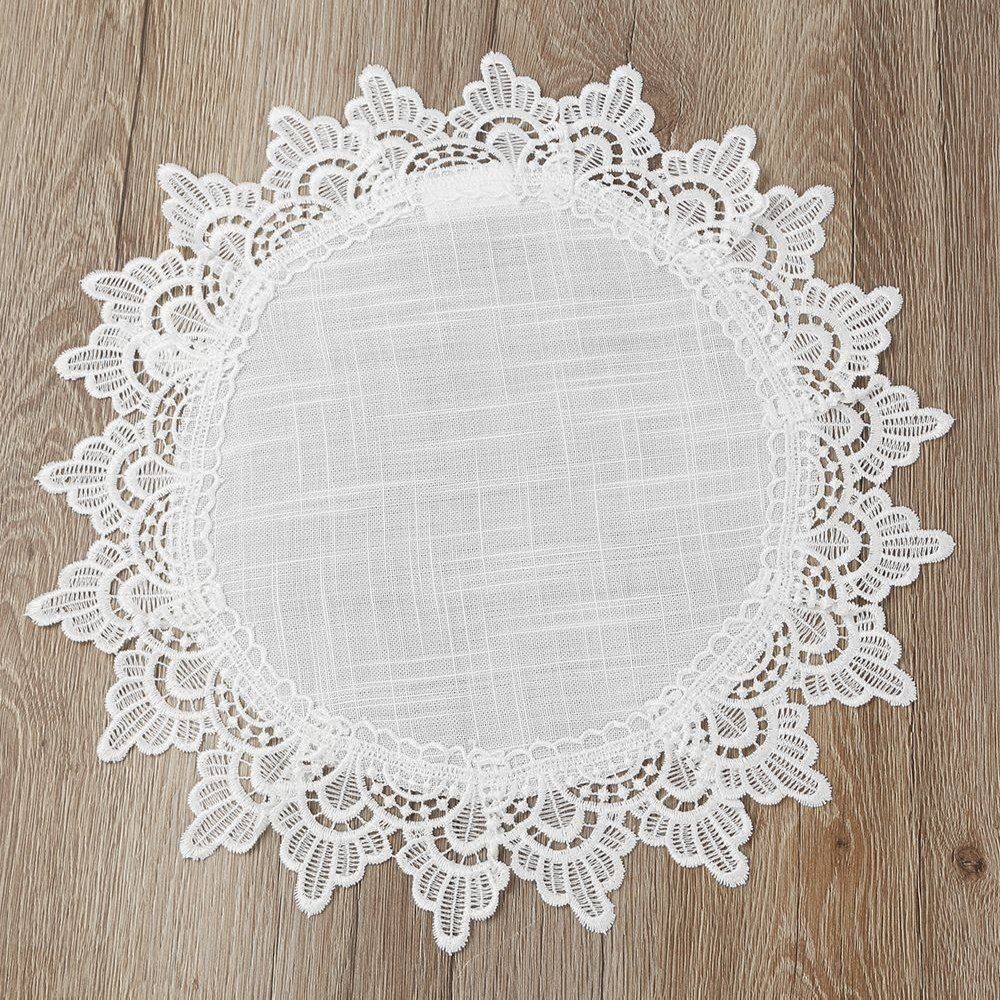 Fundo De Prato Redondo Renda Guipir Finecasa - Paris