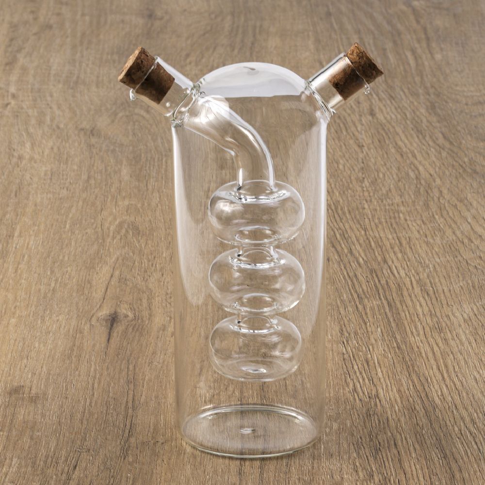 Galheteiro Duplo Espiral De Vidro Havan Casa - 380ml