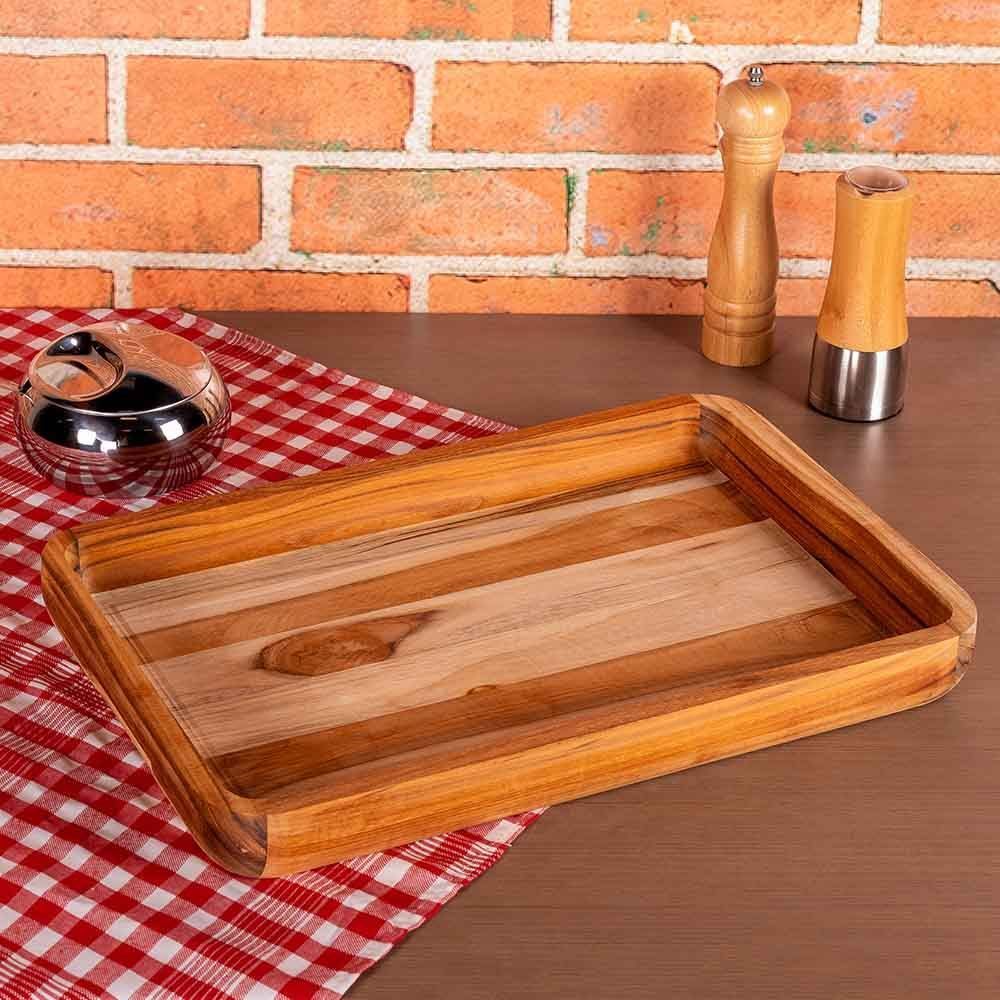 Tábua Retangular Teca Média 475X315mm Stolf - 866