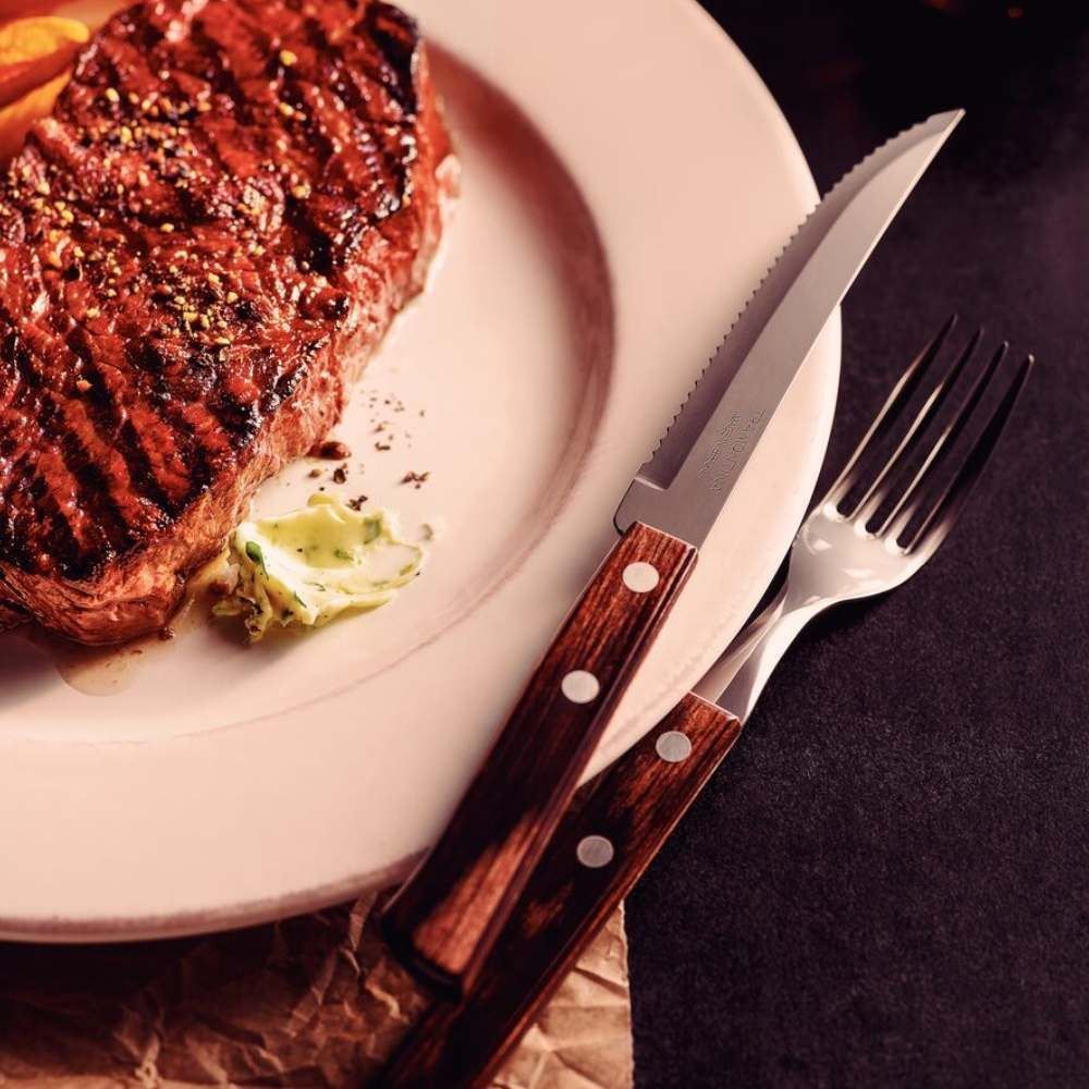 Garfo De Mesa Inox Polywood Tramontina - Castanho