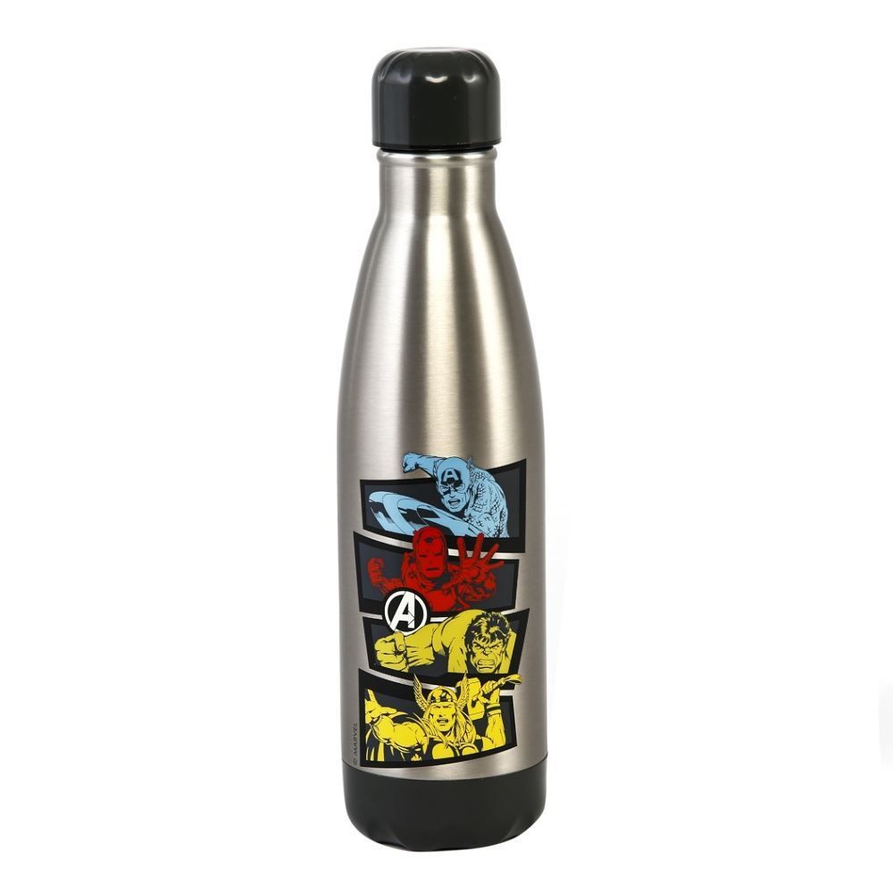 Garrafa Squeeze De Água Aço Inoxidável Personagens Marvel 750Ml - Heróis