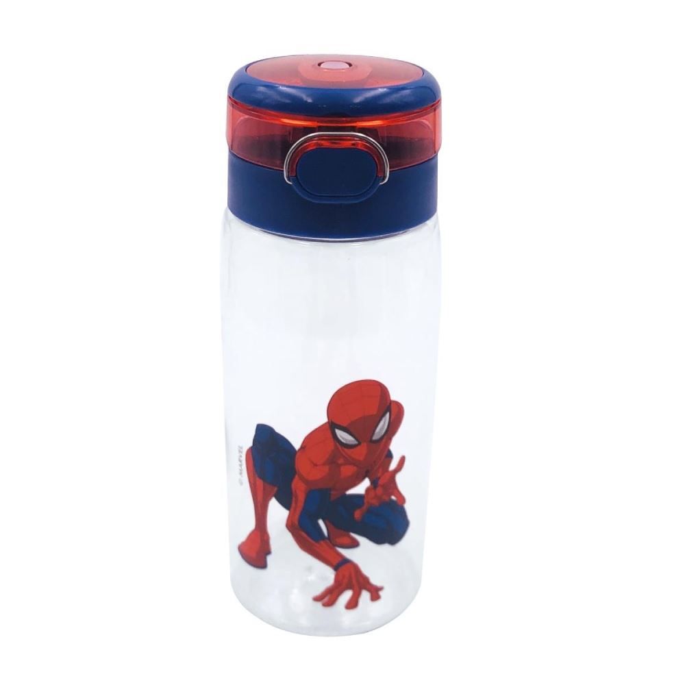 Garrafa De Água De Plástico Homem Aranha Marvel 600Ml -  Vermelho e Azul