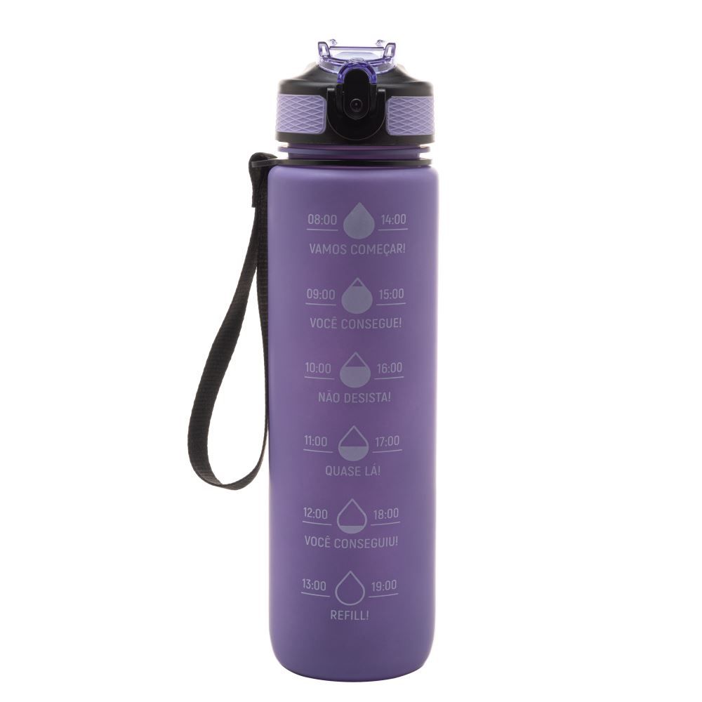 Garrafa Squeeze C/ Marcadores 1L - ROXO