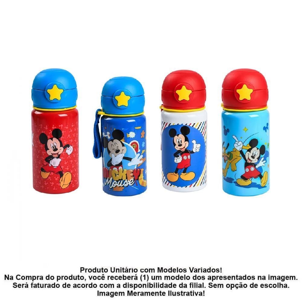 Garrafa Squeeze com Trava Mickey Disney 500Ml - Sortido