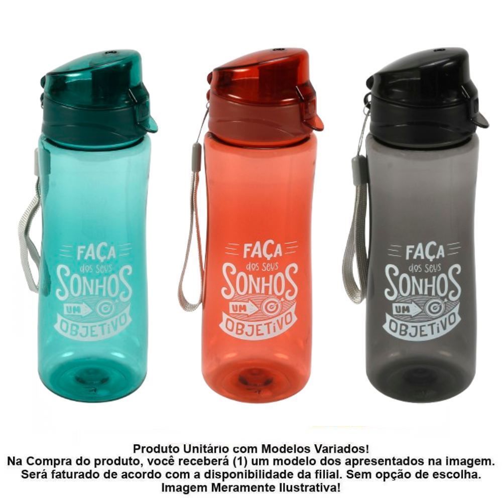 Garrafa Squeeze Frase Moment 500Ml - Sortido