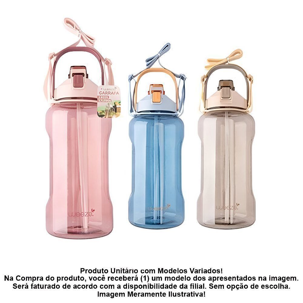 Garrafa Squeeze Moment Bico Duplo 2,2 Litros - Sortido