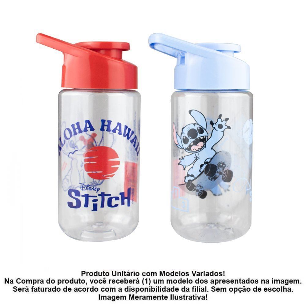 Garrafa Squeeze Pet Stitch Plasduran 500Ml - Sortido