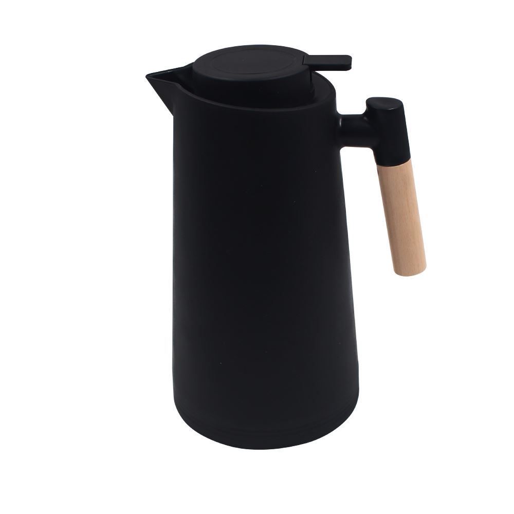 Garrafa Térmica Com Cabo De Madeira 1 Litro Havan Casa - Preto 