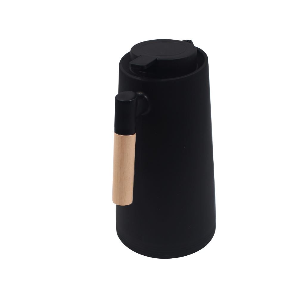 Garrafa Térmica Com Cabo De Madeira 1 Litro Havan Casa - Preto 